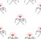 Pinky swear or Pinky  promise line seamless pattern
