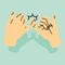Pinky  swear promise sign icon