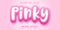 Pinky text, cartoon style editable text effect