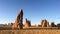 Pinnacle desert limestone formations landscape near Cervantes in Western Australia