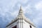 The pinnacle of white pagoda in a temple in Bangkok, Thailand