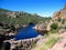 Pinnacles National Park, Bear Creek Reservoir in Volcanic Landscape of Central California, USA