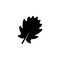 Pinnatifid oak leaf flat icon