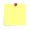 pinned note message template on yellow paper