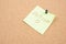 pinned sticker on corkboard, autism lettering sticker, reminder concept