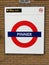 Pinner London Underground Metropolitan railway roundel sign
