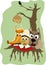 Pinocchio illustration with cat and fox