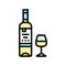 pinot grigio white wine color icon vector illustration