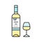 pinot grigio white wine color icon vector illustration