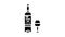 pinot grigio white wine glyph icon animation