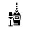 pinot grigio white wine glyph icon vector illustration