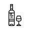 pinot grigio white wine line icon vector illustration