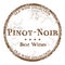 Pinot Noir grunge rubber stamp