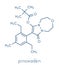 Pinoxaden herbicide molecule. Skeletal formula