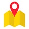 Pinpoint on map flat icon, geolocation