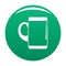 Pint of beer icon vector green