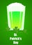 Pint of Green Ale for St Patricks Day