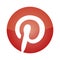 Pinterest logo icon vector