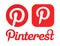 Pinterest logos printed on white paper