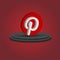 Pinterest social media 3d icon