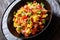 pinto beans bacon pepper cornbread salad, top view