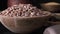 Pinto Beans in Wooden Bowl