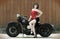 Pinup Woman and Motorcycle