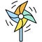 Pinwheel icon, Summer vacation related vector