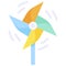 Pinwheel icon, Summer vacation related vector