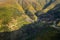 Piodao aerial drone view of schist shale village in Serra da Estrela, Portugal