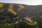 Piodao landscape beautiful house aerial drone view of schist shale village in Serra da Estrela, Portugal