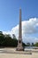 Pioneer Memorial Obelisk at the Reflection Pool in Hermann Park in Houston, Texas