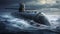 Pioneering Technology: Atomic Submarine Emerging from Deep Ocean Abyss