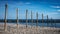 Pioppi beach, Cilento, Campania, Italy. Pebbles, blue sea and blue sky