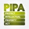 PIPA - Protect Intellectual Property Act acronym, concept background