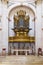 The pipe baroque organ in apse of Santa Engracia church now Na
