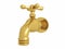 Pipe faucet gold front view left