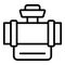 Pipe hose system icon outline vector. Water drip