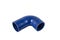 The pipe of the intercooler of the truck is blue, isolated on a white background . A set of parts