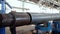 Pipe manufacturing Tube. Pipe plant. Iron tube welding. Pipe expansion. Sparks of welding. Tap. Factory. Machine tools.