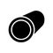 pipe metal profile glyph icon vector illustration