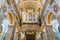 Pipe organ in the dome of the Church of Saint Louis of the French in Rome, Italy.