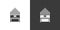Pipe organ flat web icon. Pipe organ or church organ logo. Keyboard instrument pipe organ sign silhouette solid black vector