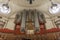 Pipe organ in The Great Hall inside the Methodist Central Hall, Westminster