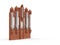 Pipe organ isolted on white. 3D rendering