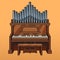 Pipe organ musical instrument pop art raster