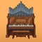 Pipe organ musical instrument pop art vector