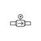 pipe pressure indicator icon. Element of plumbering icon. Thin line icon for website design and development, app development.
