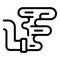 Pipe smoke dust icon outline vector. City smoke speed