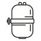 Pipe tank icon outline vector. Water filter